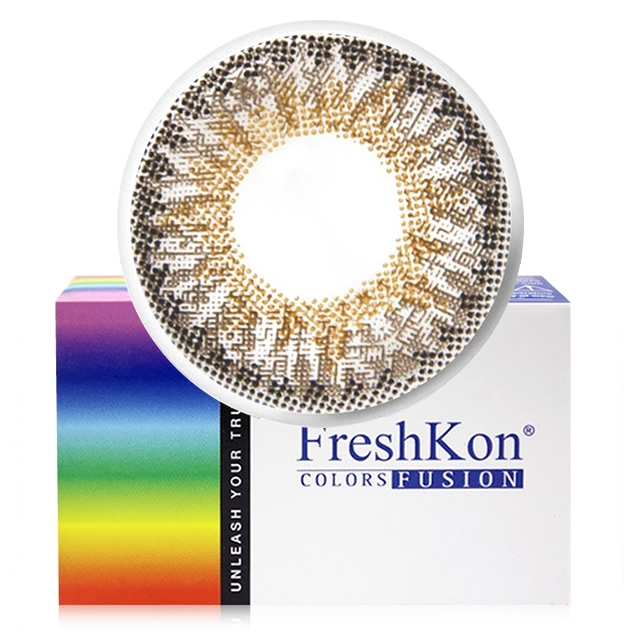 菲士康铂金灰月抛美瞳隐形眼镜2片装