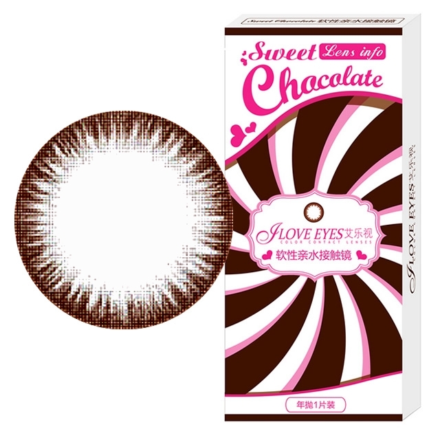 艾乐视sweetchocolate系列年抛美瞳1片—巧克力色
