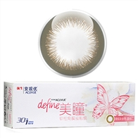 强生新美瞳晶恬日抛隐形眼镜30片装-黑棕灰金色