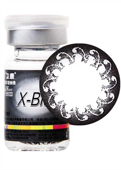 卫康x-blue美瞳隐形眼镜年抛1片-夏艳灰