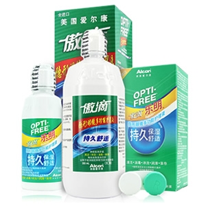 愛爾康傲滴護理液355+樂明118ml贈鏡盒