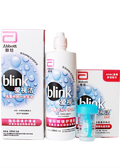 雅培爱视洁双氧水隐形近视眼镜护理液240ml