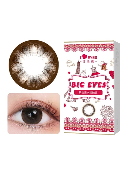 韩国进口艾乐视美瞳月抛1片-大羙目巧色[Big Eyes Hazel]